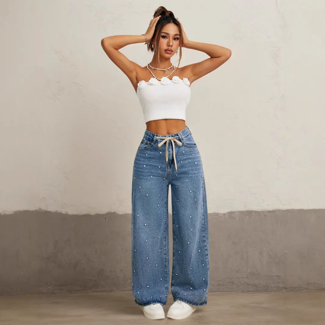 Jeans Wide Leg con Diamantes: 3 Secretos de este Estilo Legendario para Damas - Imagen 3