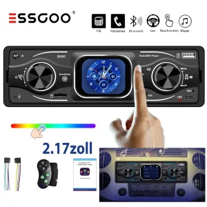 Radio Multimedia 1 DIN 2.2" Touch - Bluetooth 6.0, Video MP5 y Auxiliar