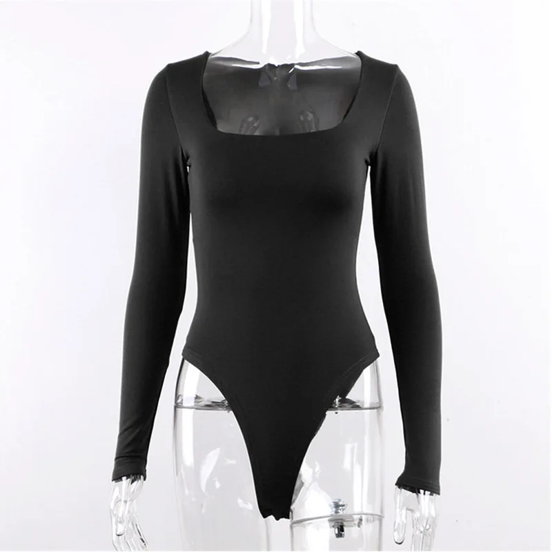 Body Cuello Cuadrado Negro: 1er Diseño Entallado y de Moda Increible - Imagen 6