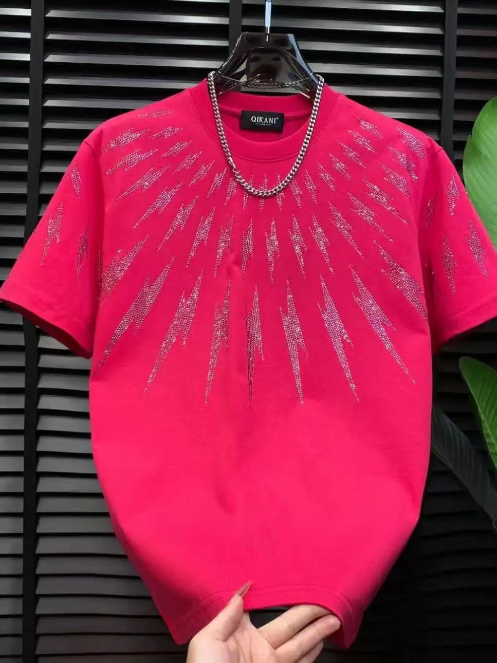 Camiseta con brillantes negros | Camiseta Masculina Chimavvi Heavy Industry - Imagen 4