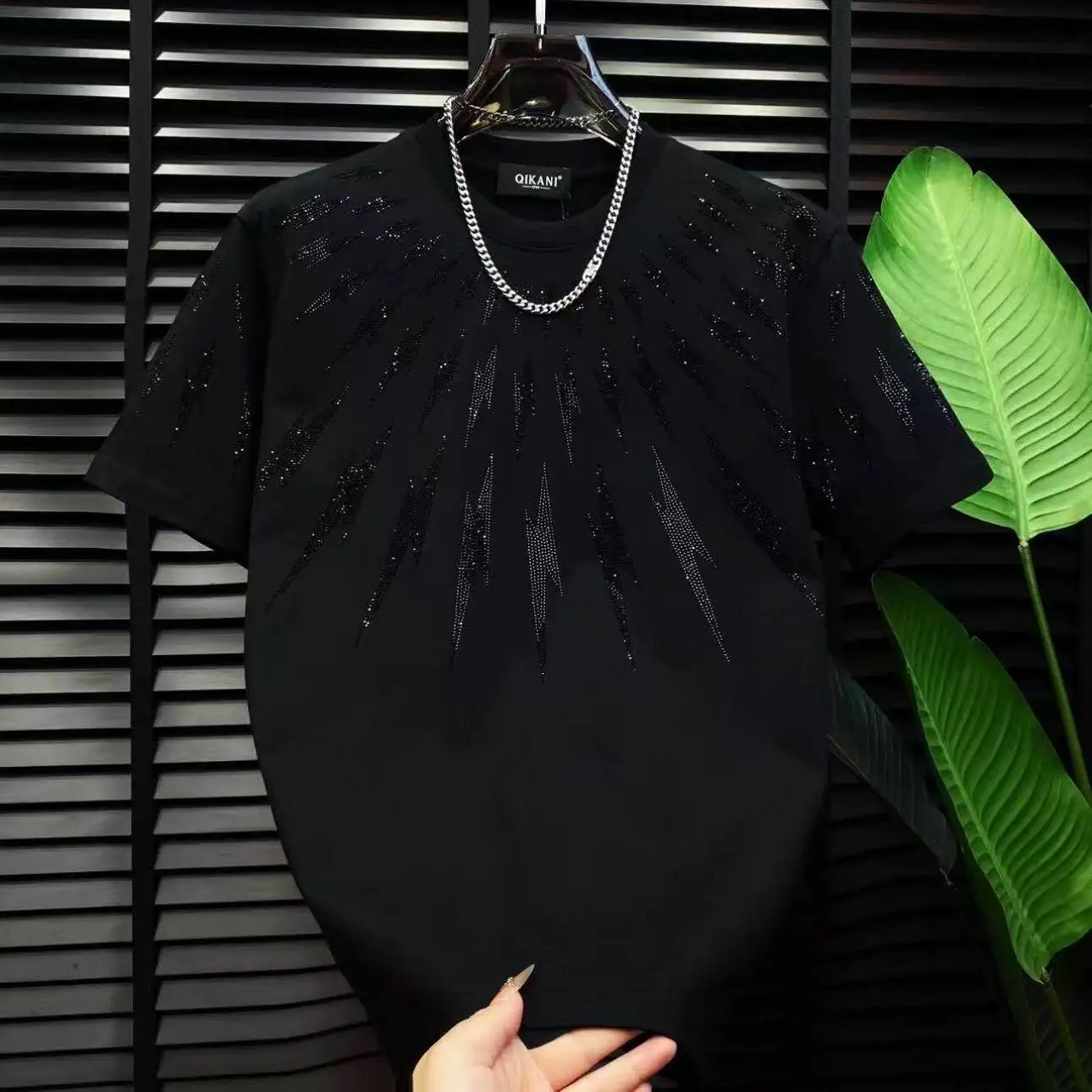 Camiseta con brillantes negros | Camiseta Masculina Chimavvi Heavy Industry - Imagen 6