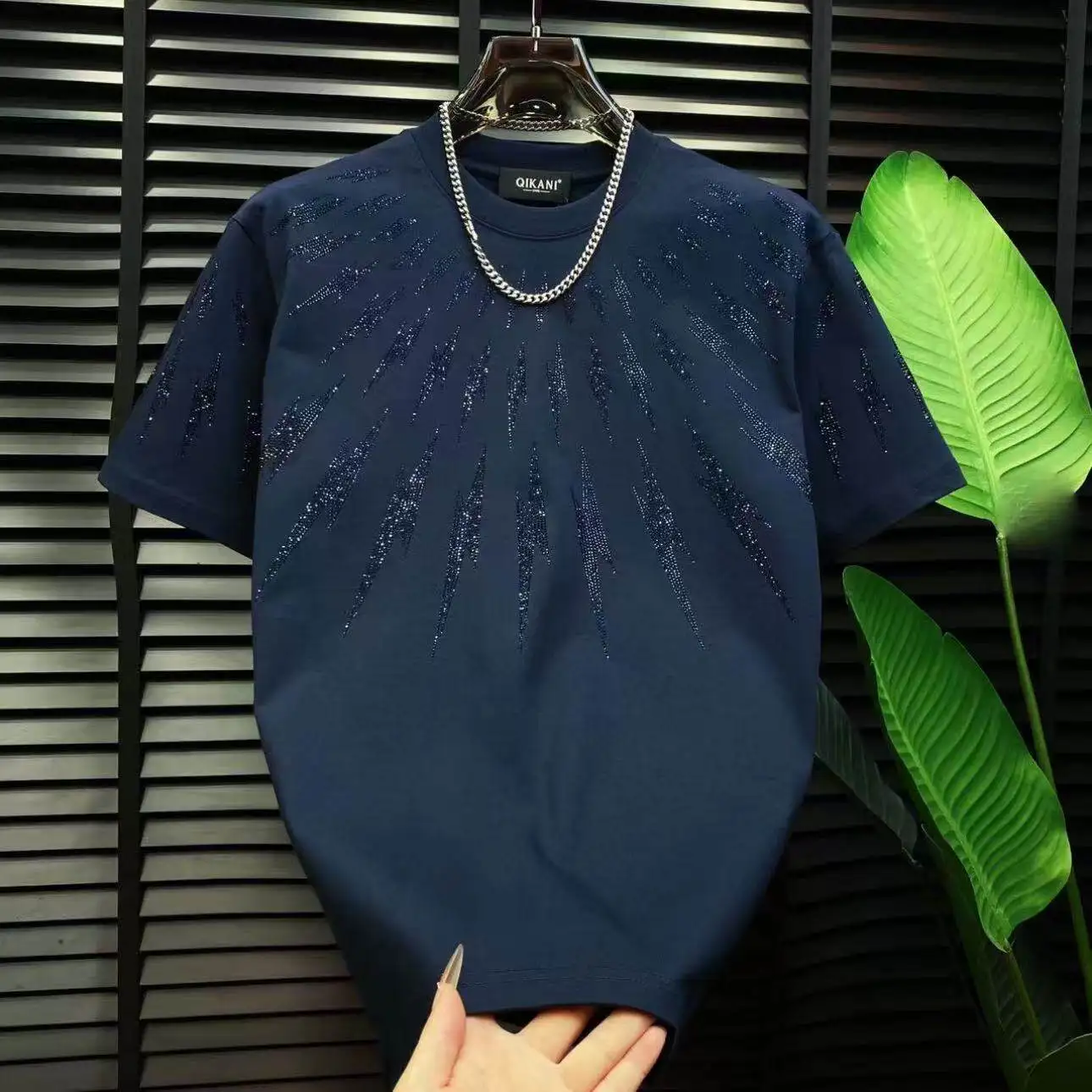 Camiseta con brillantes negros | Camiseta Masculina Chimavvi Heavy Industry - Imagen 8