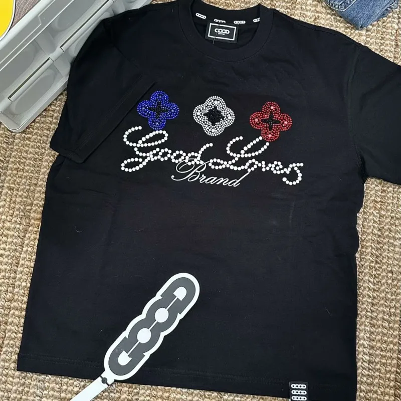 Camiseta con diamantes | Camiseta GOODBRAND Flor Bordada 2026 - Imagen 7