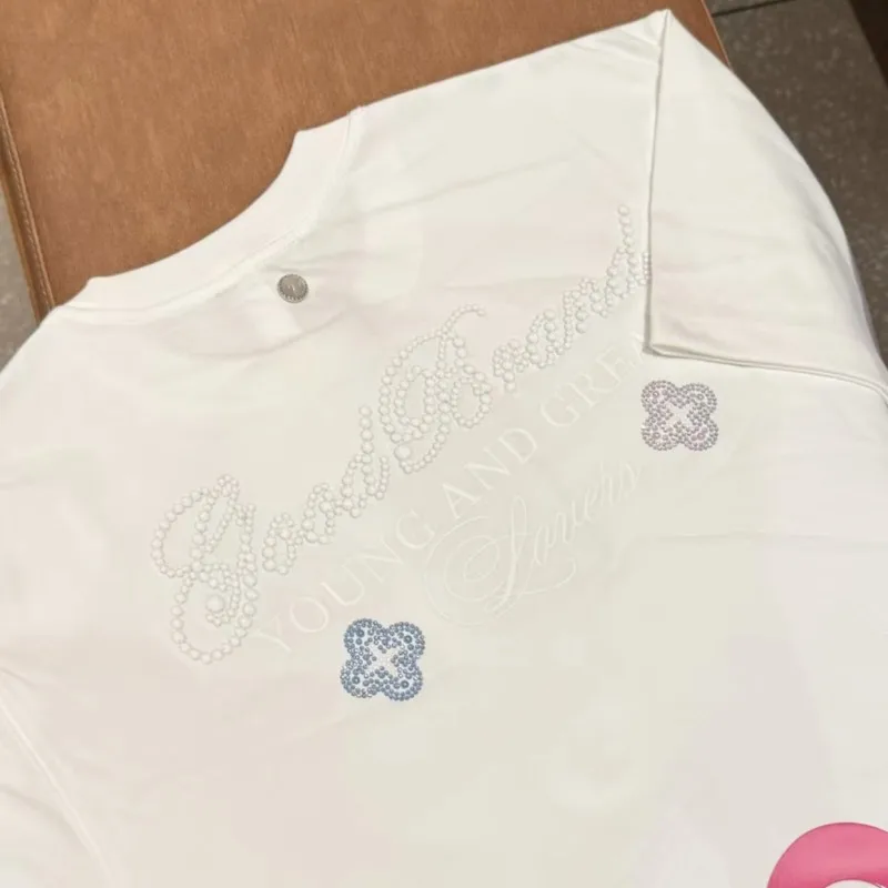 Camiseta con diamantes | Camiseta GOODBRAND Flor Bordada 2026 - Imagen 2