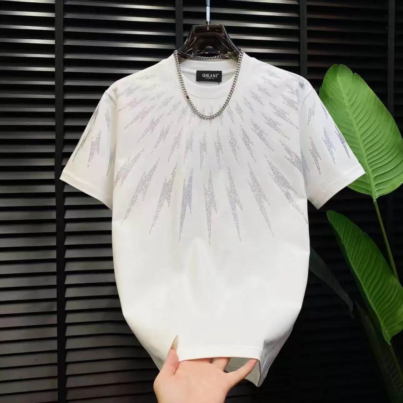 Camiseta con brillantes negros | Camiseta Masculina Chimavvi Heavy Industry - Imagen 10