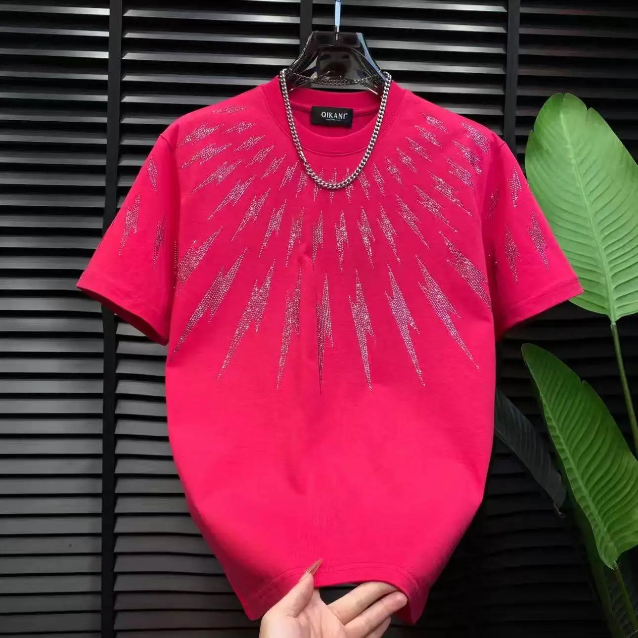 Camiseta con brillantes negros | Camiseta Masculina Chimavvi Heavy Industry - Imagen 7