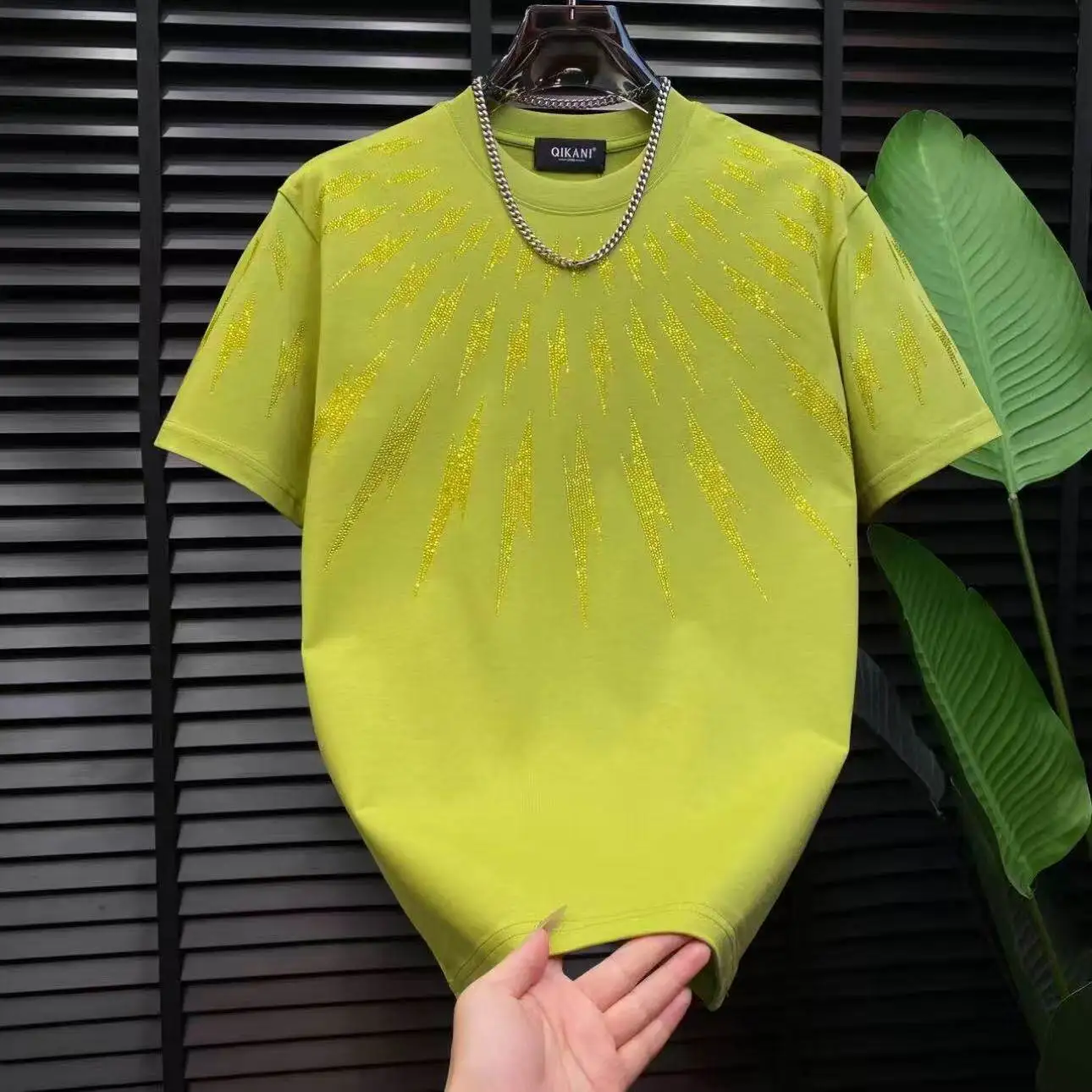 Camiseta con brillantes negros | Camiseta Masculina Chimavvi Heavy Industry - Imagen 9